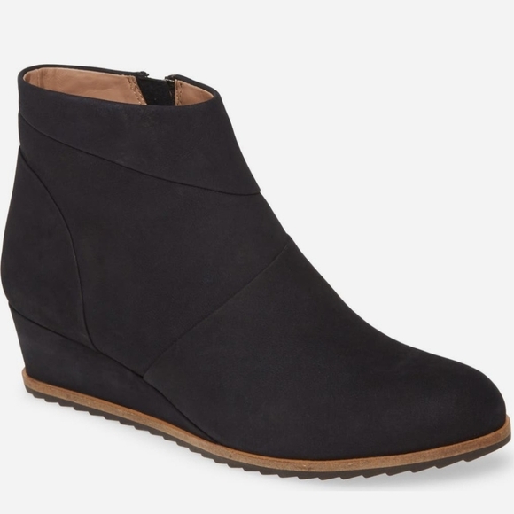 Paolo Shoes - Linea Paolo Womens Wedge Black Ankle Bootie